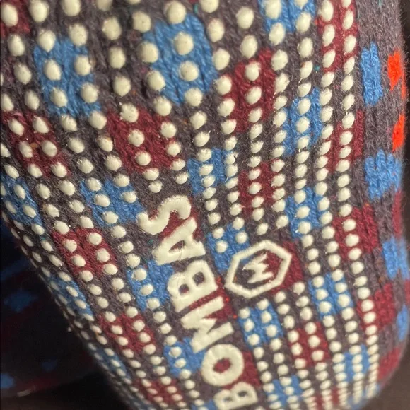 Bombas Blue, Burgundy and White Non-Slip Slipper Socks - Picture 7 of 7